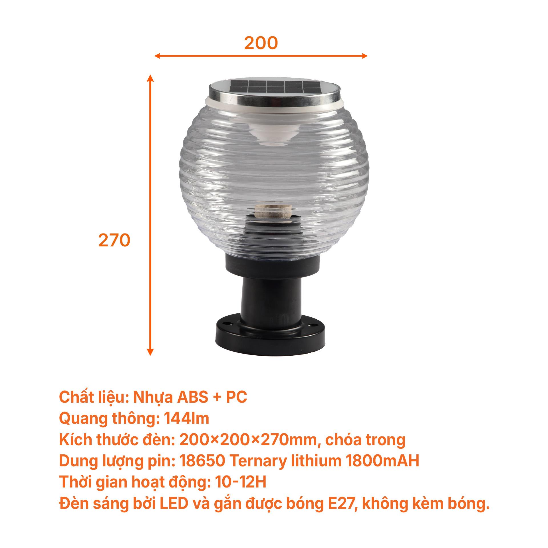 Đèn solar sân vườn IP65 Outdoor Nanoco