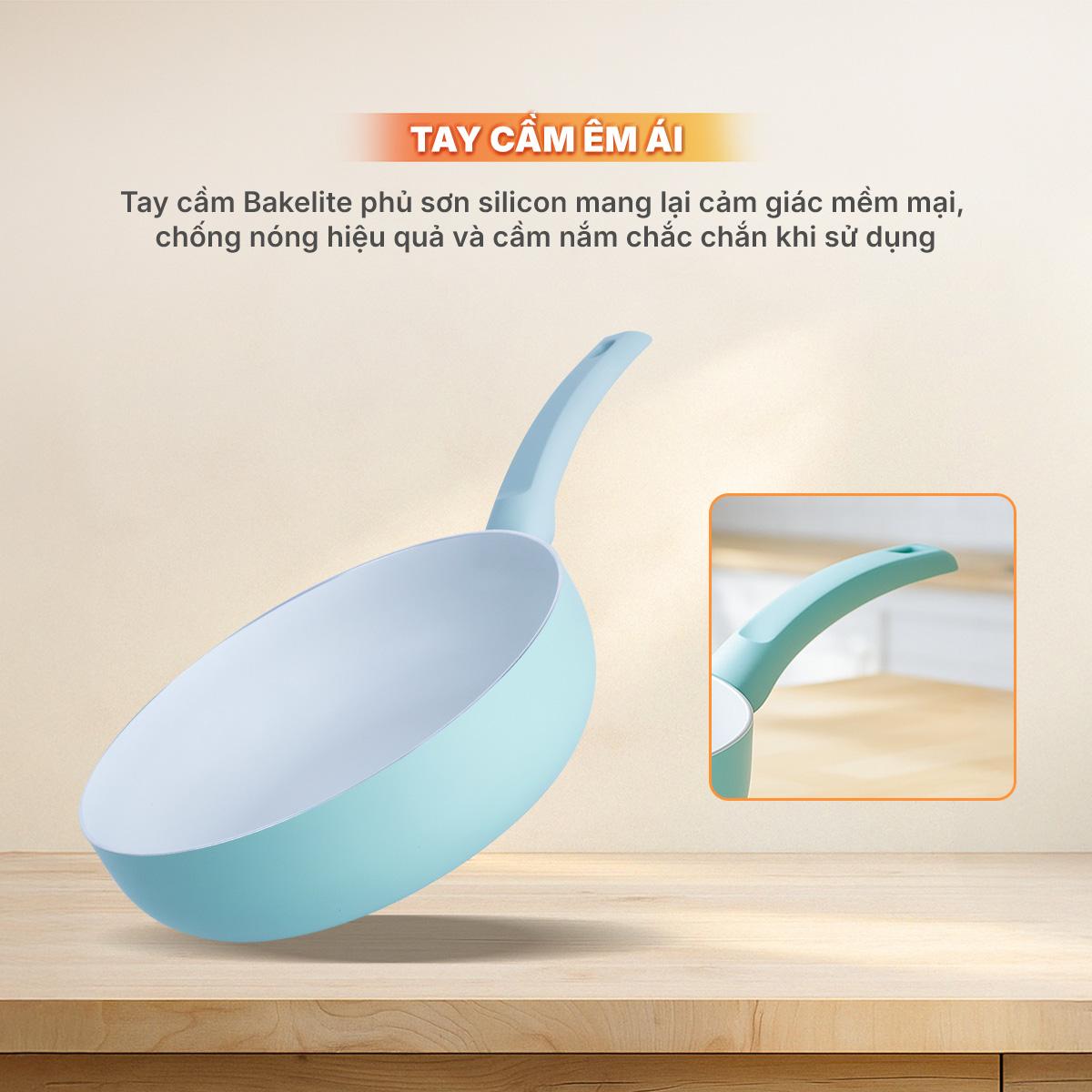 Chảo đơn chống dính lòng sâu, D24, 2.5mm