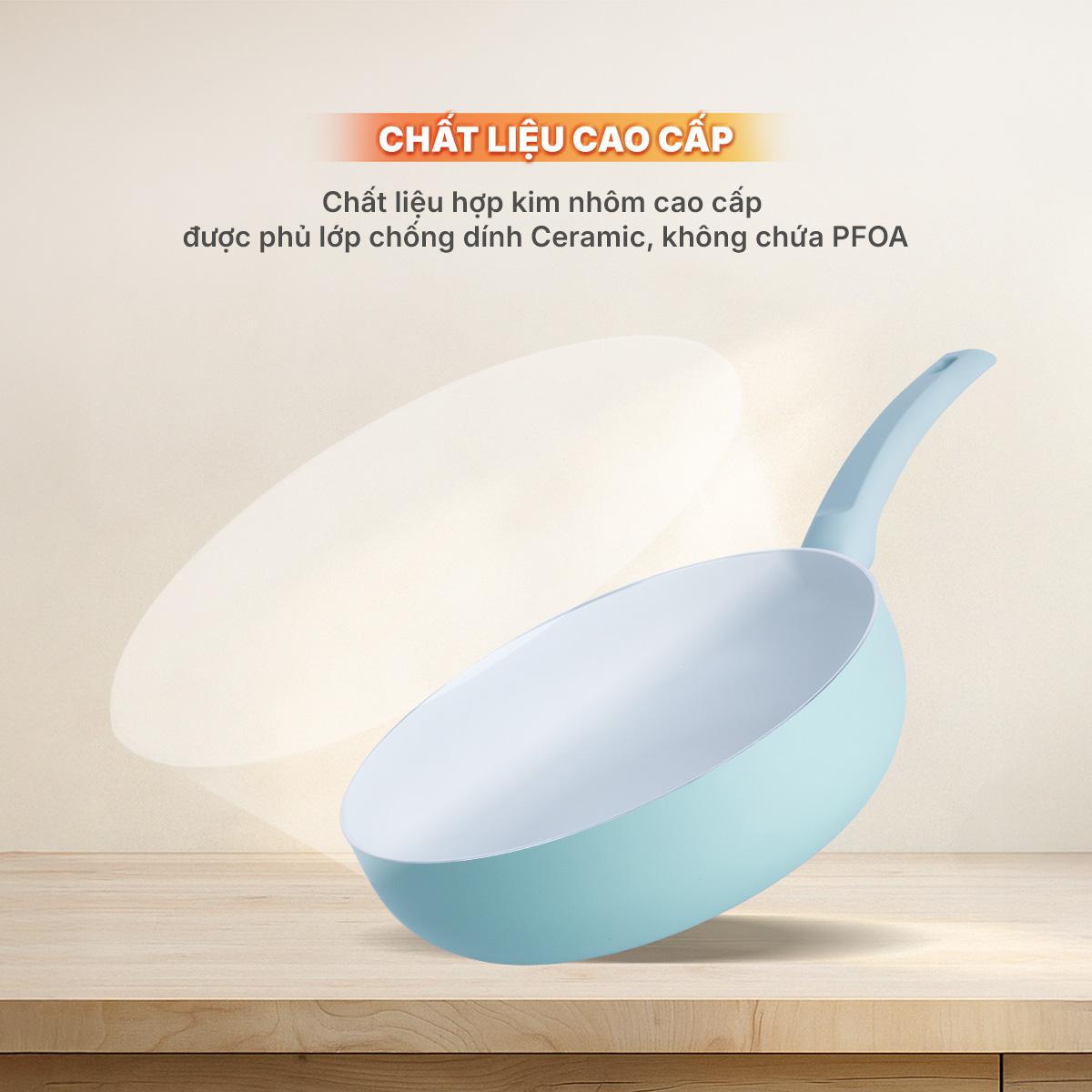 Chảo đơn chống dính lòng sâu, D24, 2.5mm