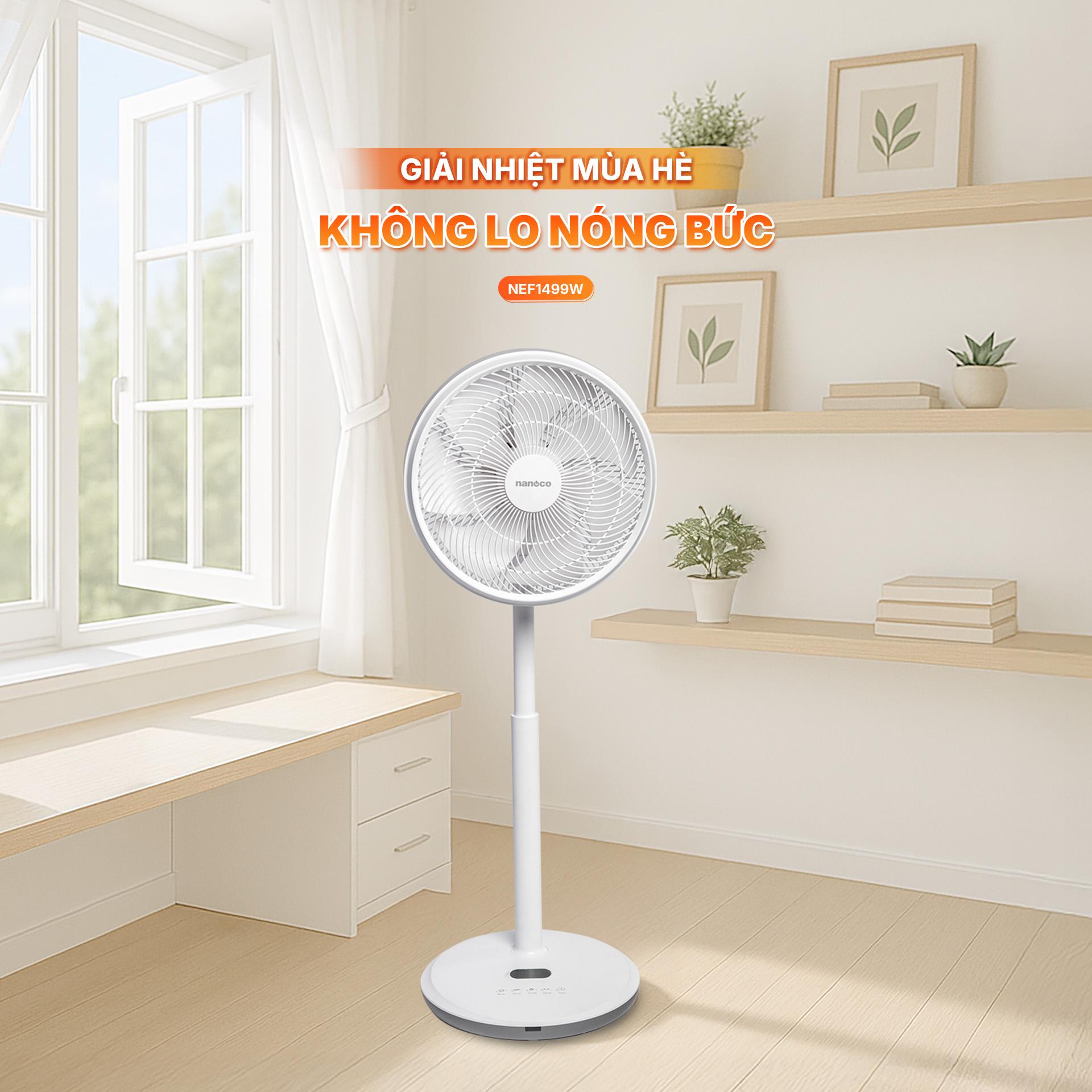 Quạt đứng nanoco, động cơ BLDC, NEF1499
