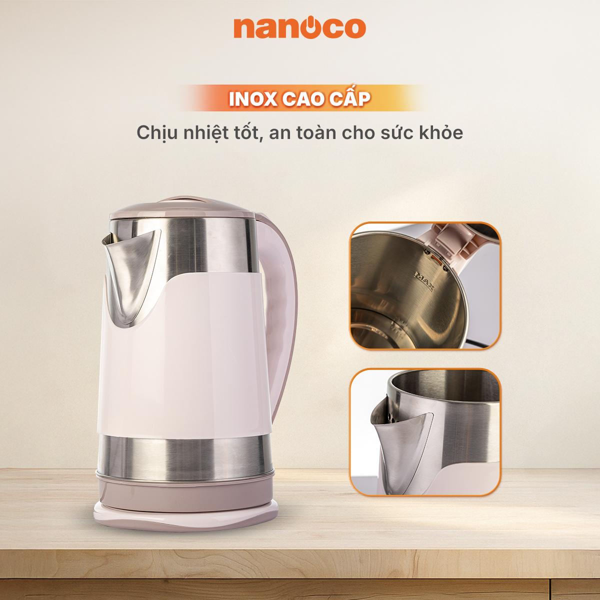 Bình đun siêu tốc inox, 3L, 2 lớp