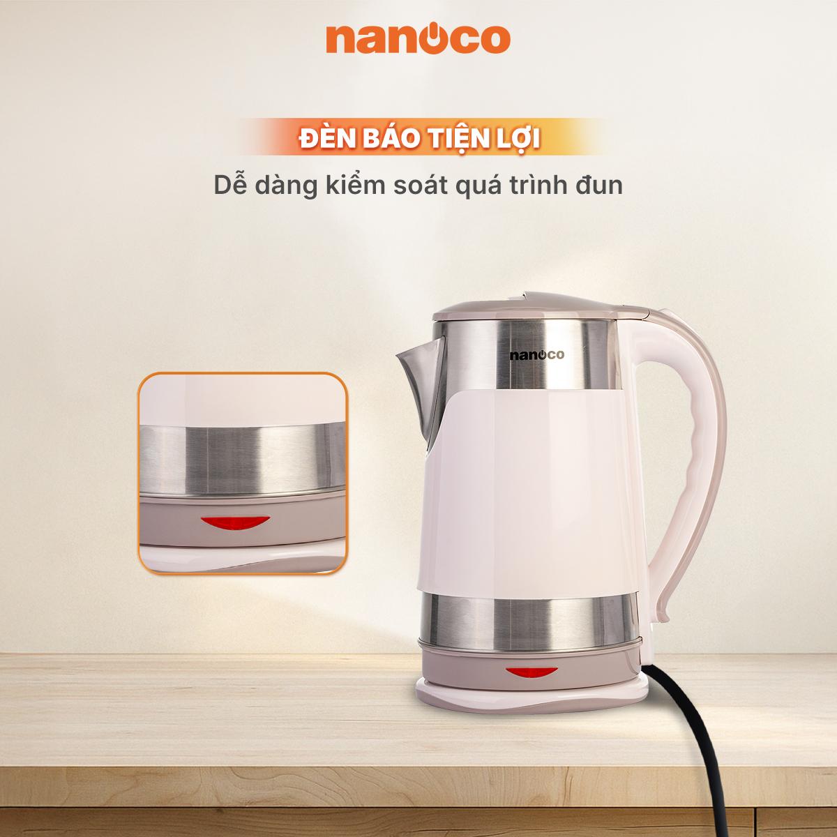 Bình đun siêu tốc inox, 3L, 2 lớp