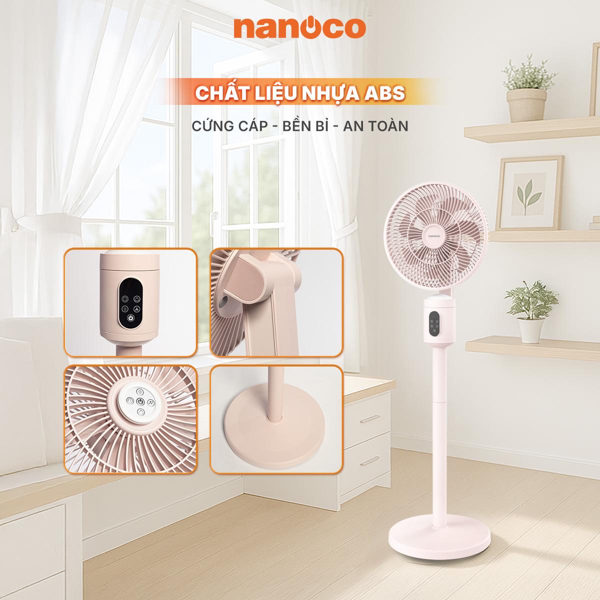 Quạt sạc 9inch, cảm ứng, remote, NRF9025