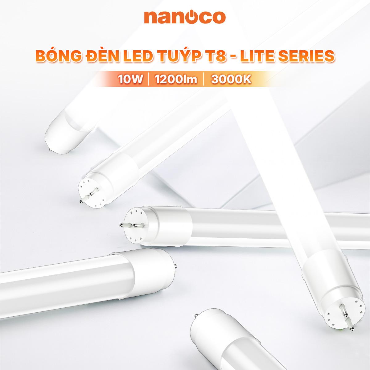 Bóng đèn LED Tuýp T8 thủy tinh Nanoco - Lite Series