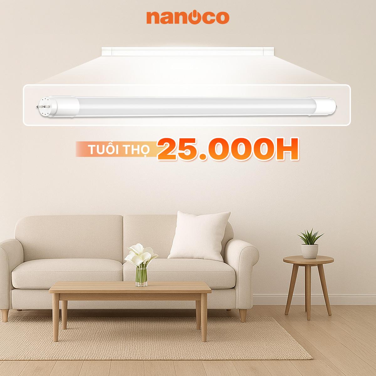 Bóng đèn LED Tuýp T8 thủy tinh Nanoco - Lite Series