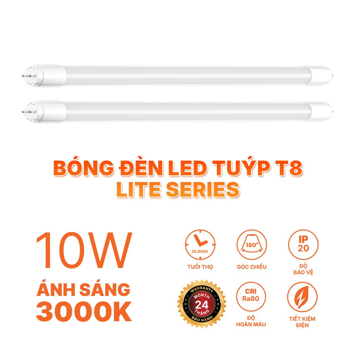 Bóng đèn LED Tuýp T8 thủy tinh Nanoco - Lite Series