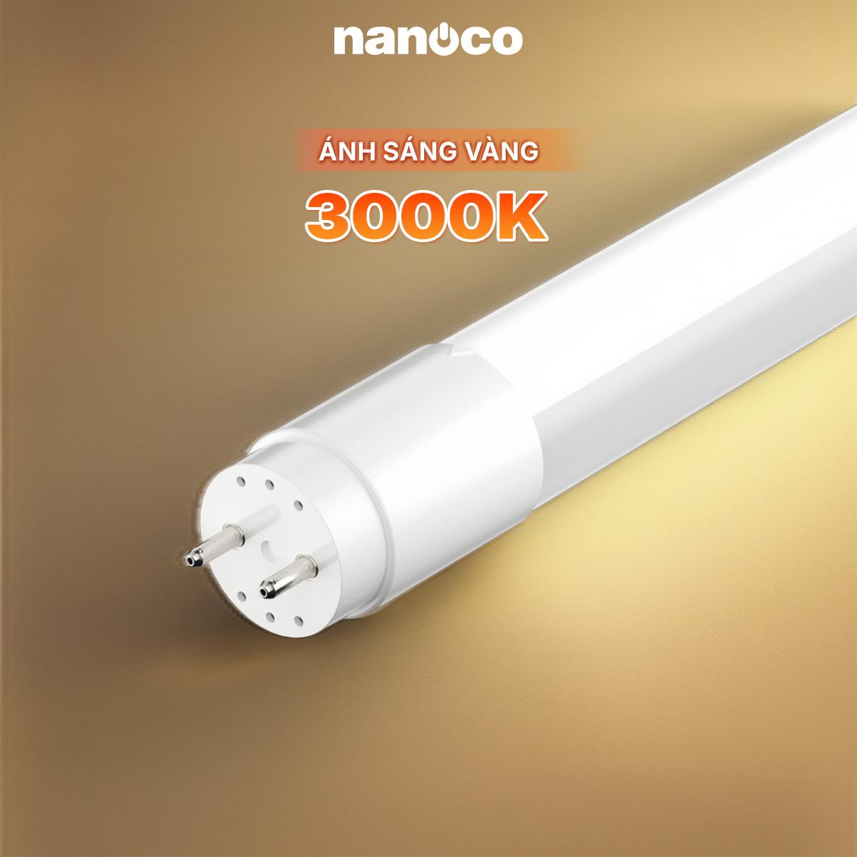 Bóng đèn LED Tuýp T8 thủy tinh bọc nhựa Nanoco - Lite Series