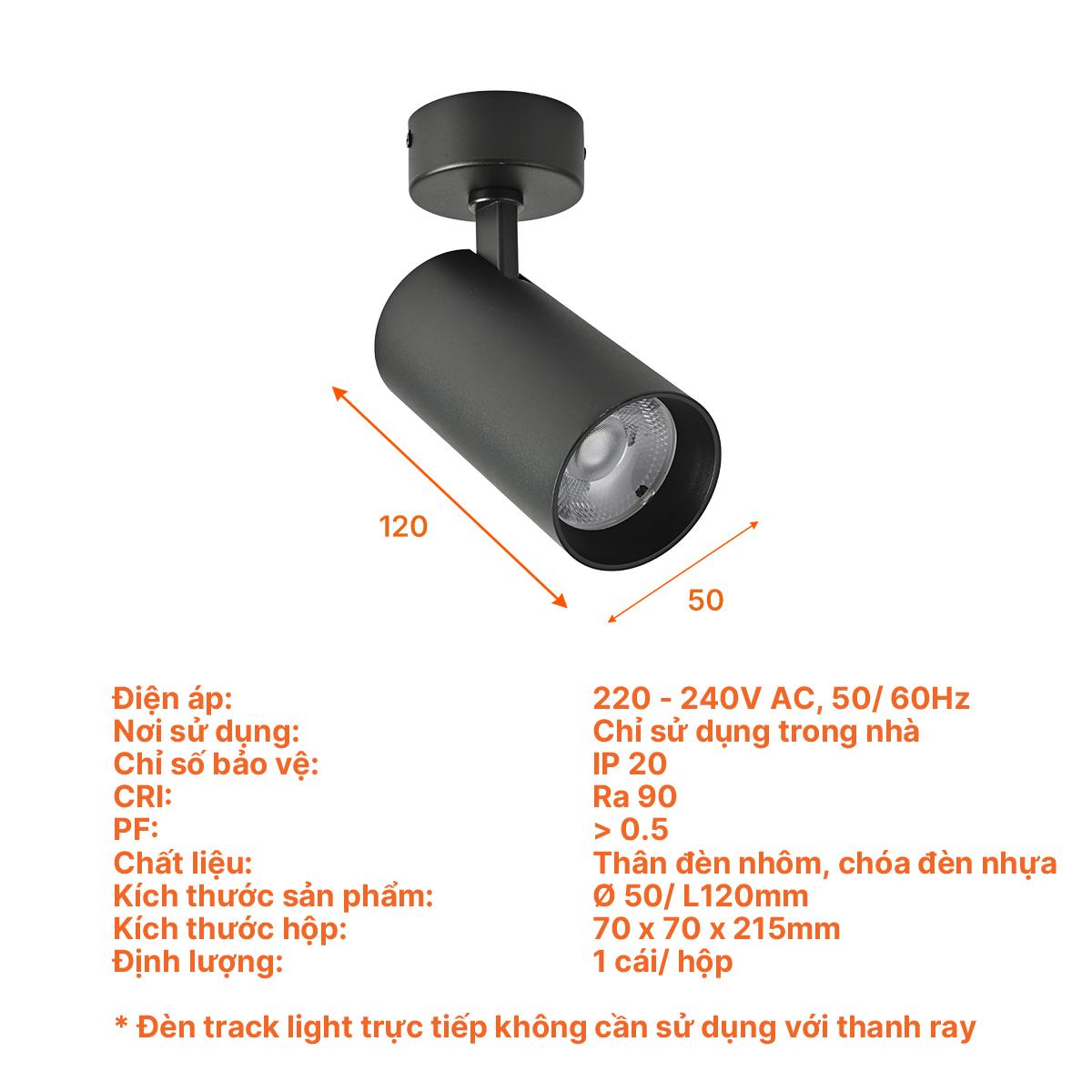 Đèn LED Tracklight trực tiếp Nanoco - Sora Series