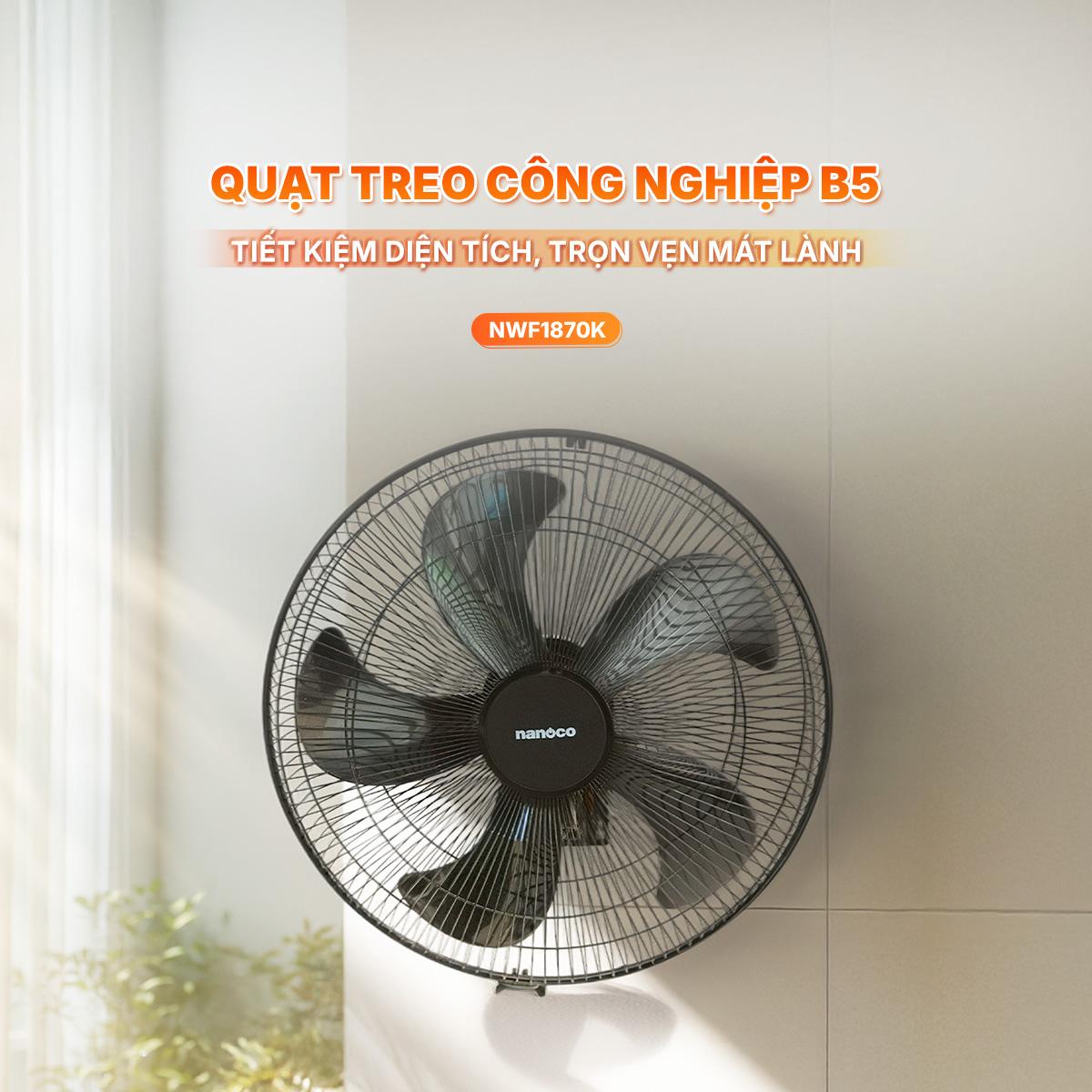 Quạt treo CN, bạc đạn, màu đen