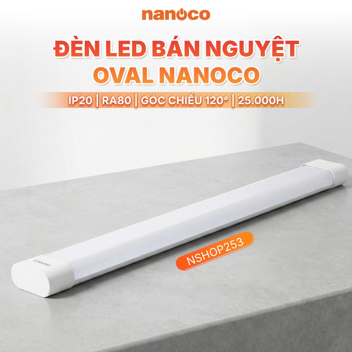 Đèn LED bán nguyệt Oval Nhựa Nanoco