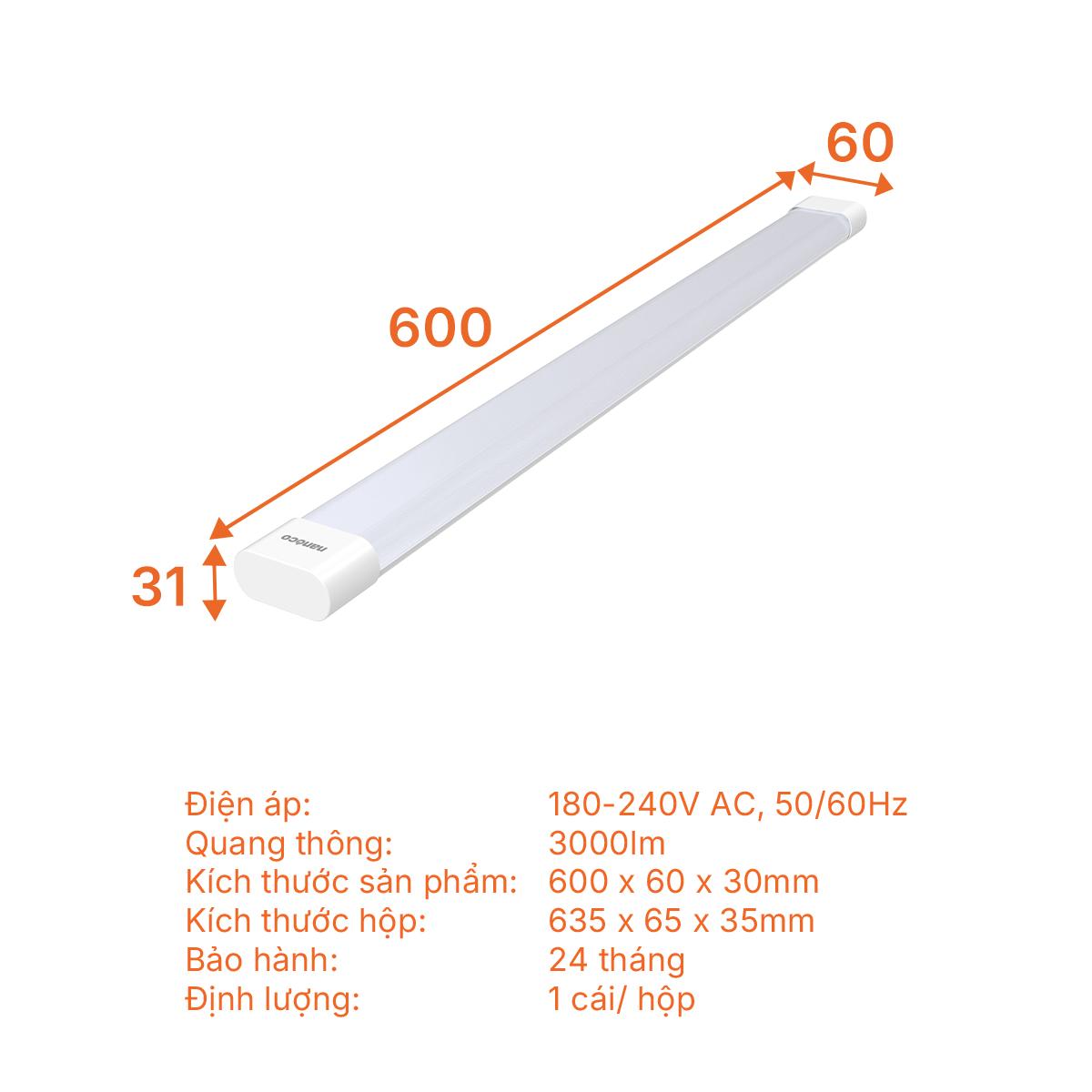 Đèn LED bán nguyệt Oval Nhựa Nanoco