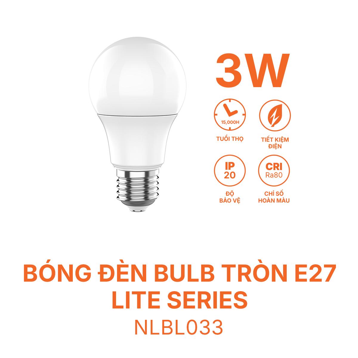 Bóng đèn Bulb tròn E27 - Lite Series Nanoco