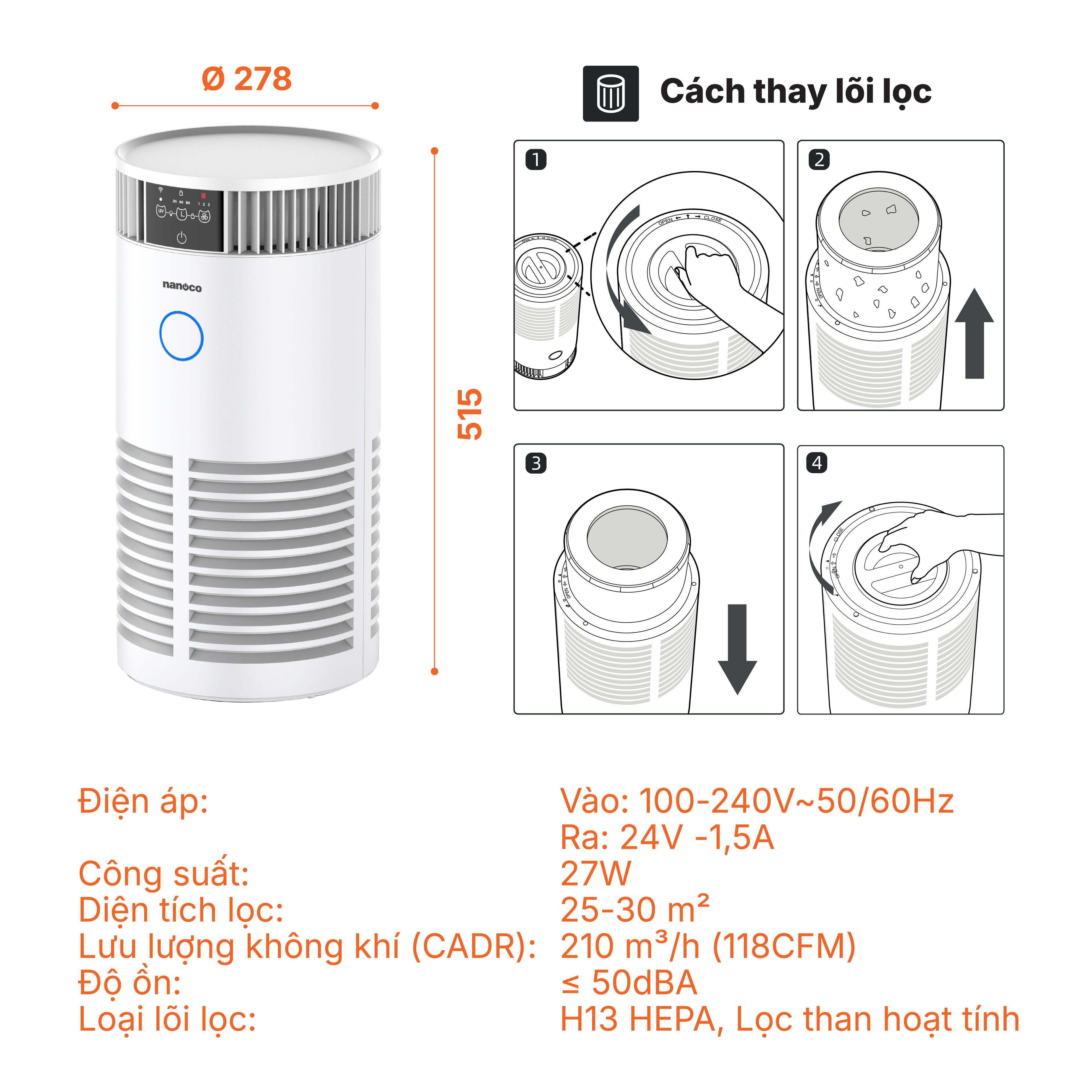 Máy lọc không khí NAP2725