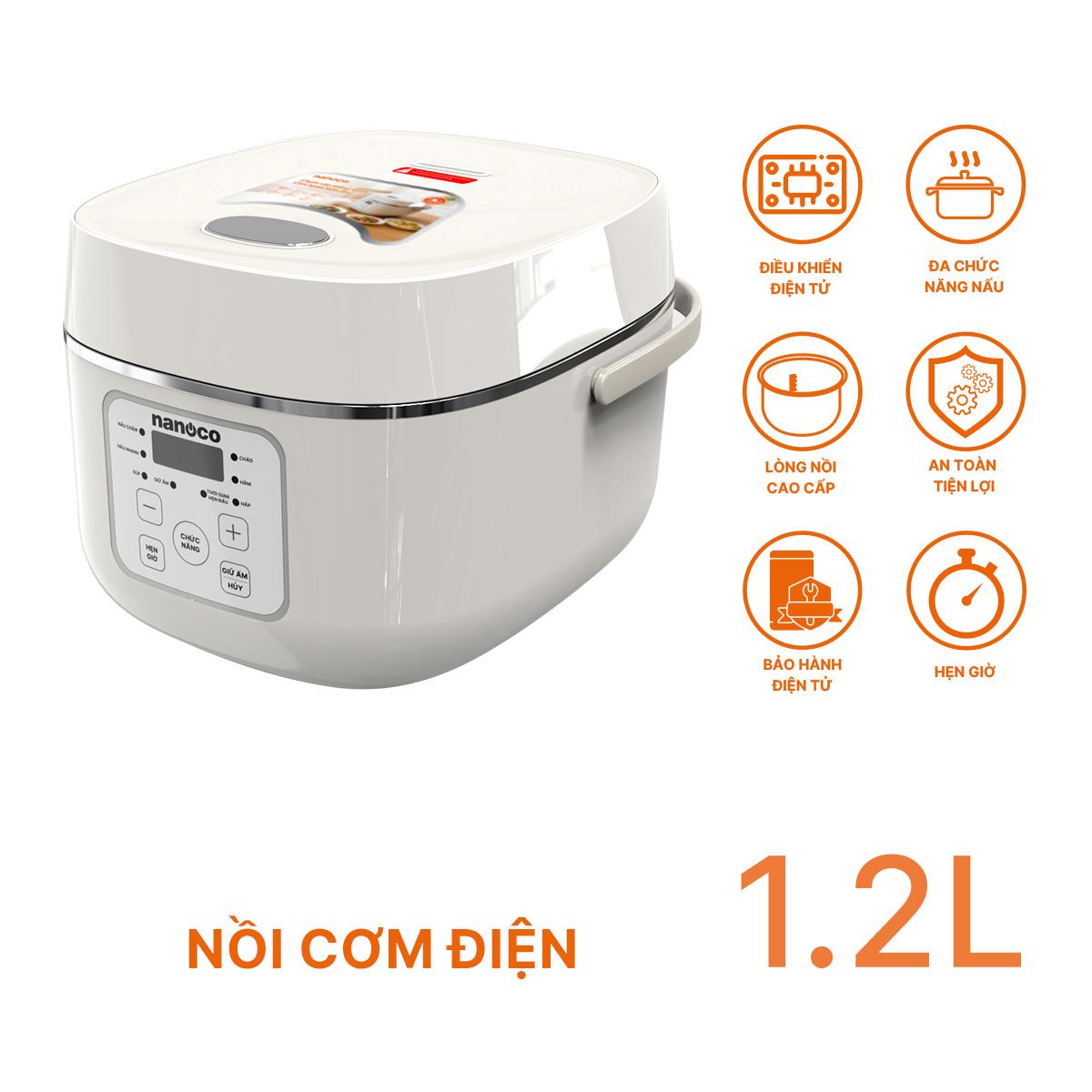 Nồi cơm điện nắp gài, 1.2L, màu begie