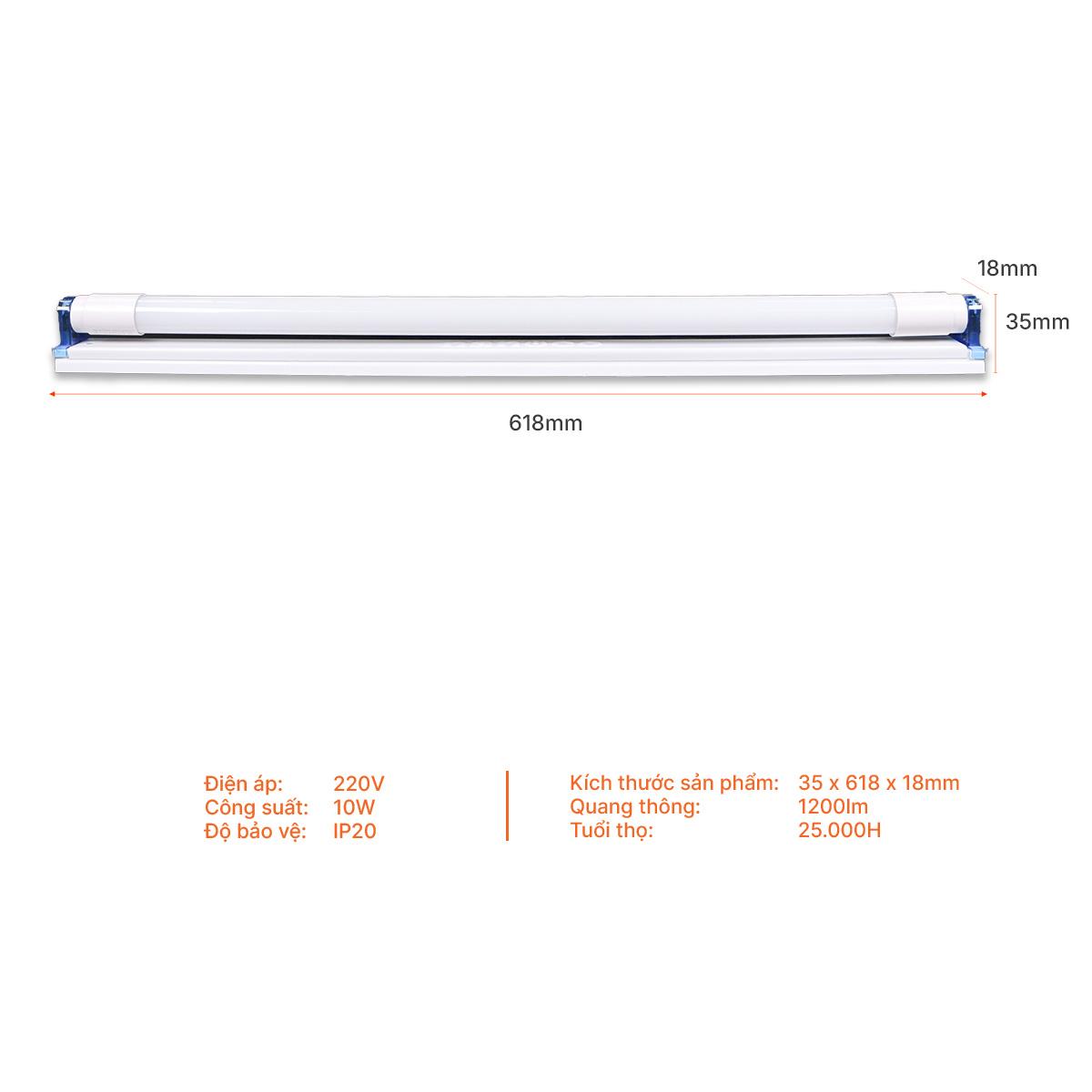 Bộ máng đèn thủy tinh Lite Series