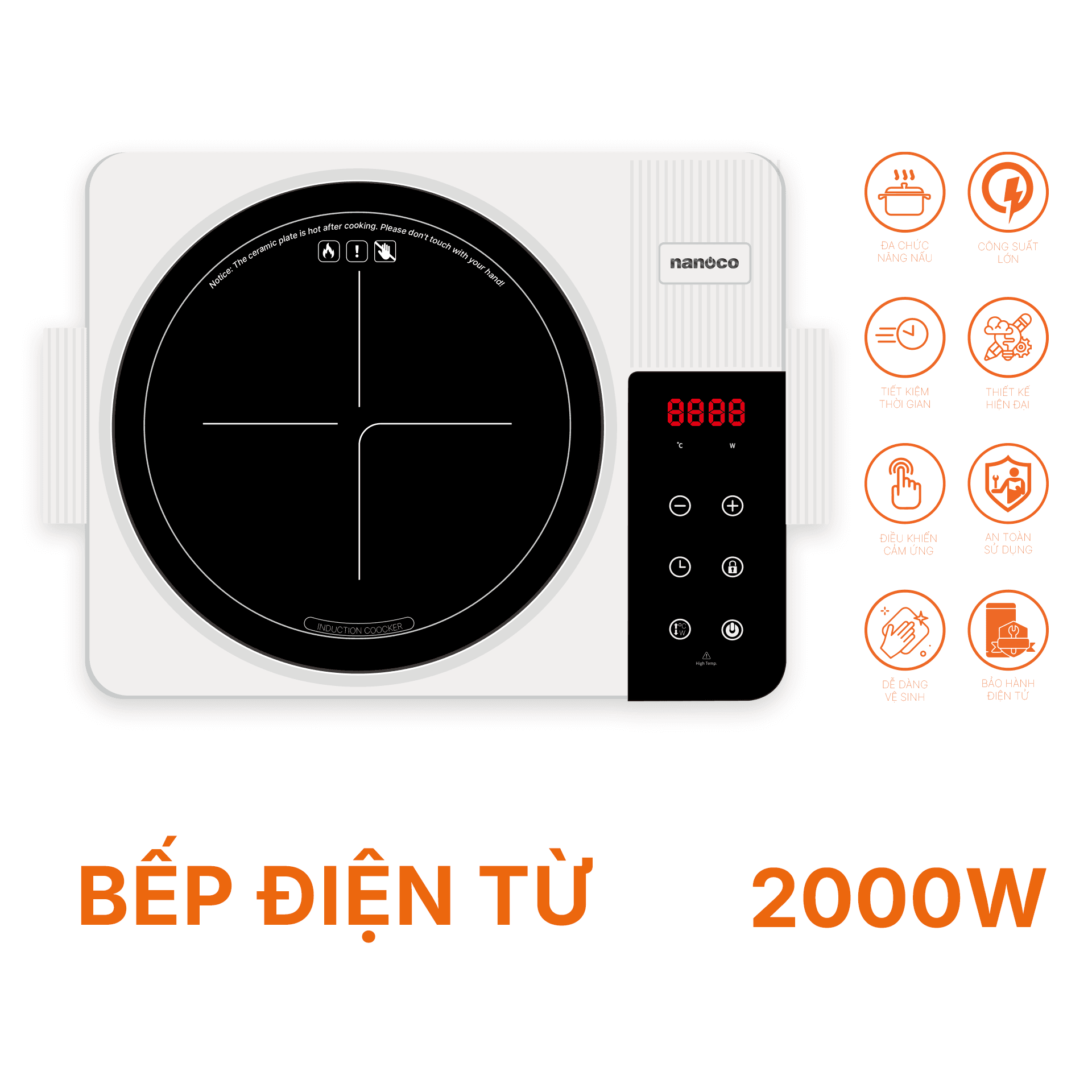 Bếp điện từ đơn Nanoco, NICK667