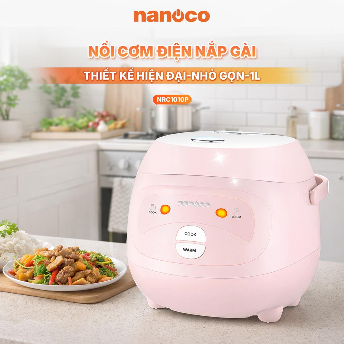 Nồi cơm điện nắp gài, 1.0L, màu hồng