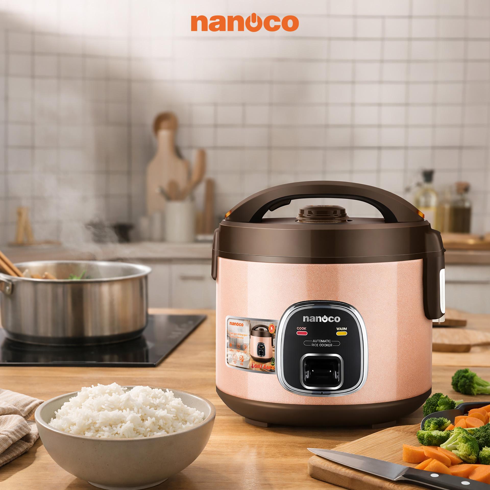Nồi cơm điện nắp gài, 1.8L, màu hồng