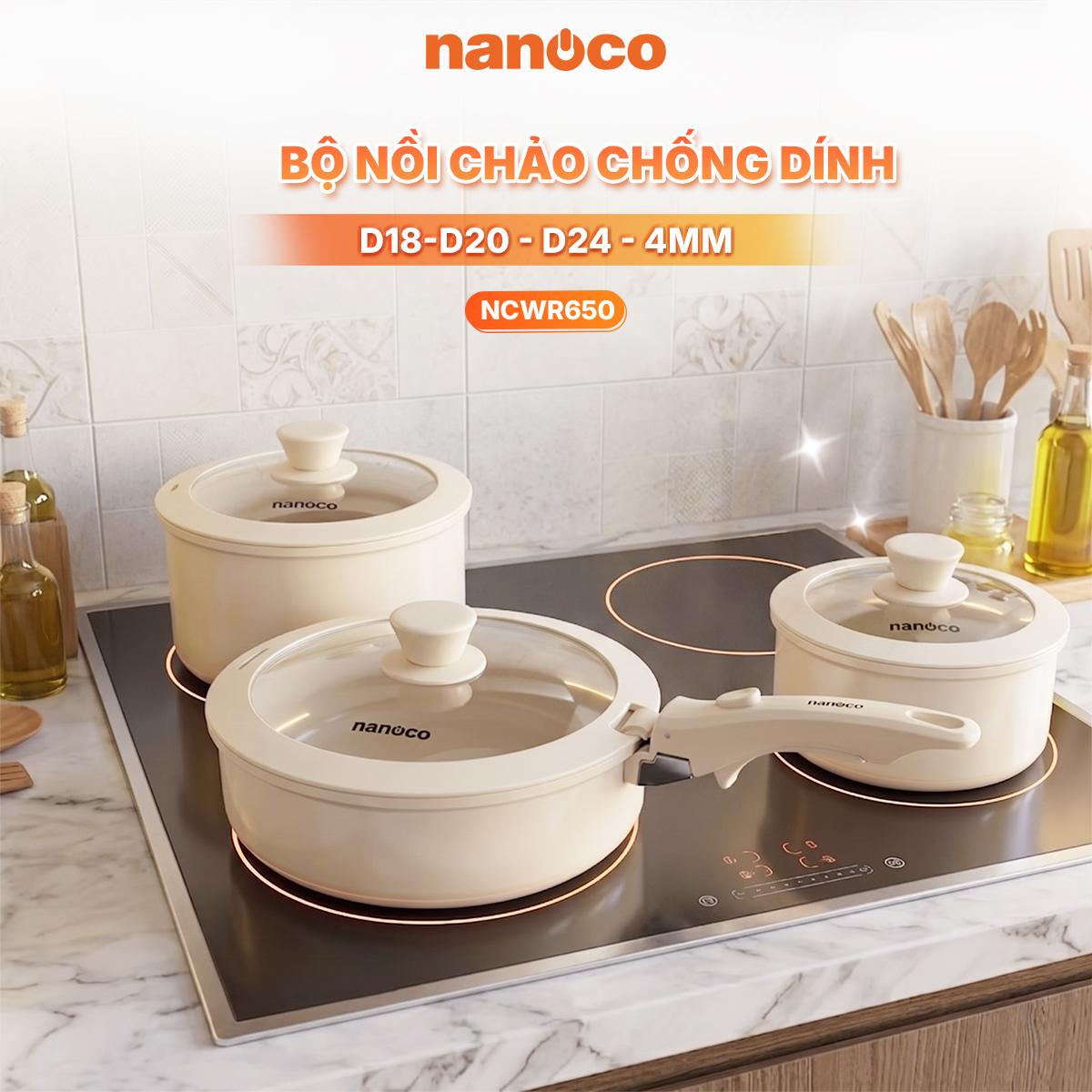 Bộ nồi chảo chống dính,D18-D20, D24, 4mm