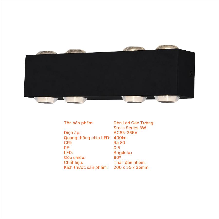 Đèn LED gắn tường IP65 Outdoor Nanoco - Stella Series
