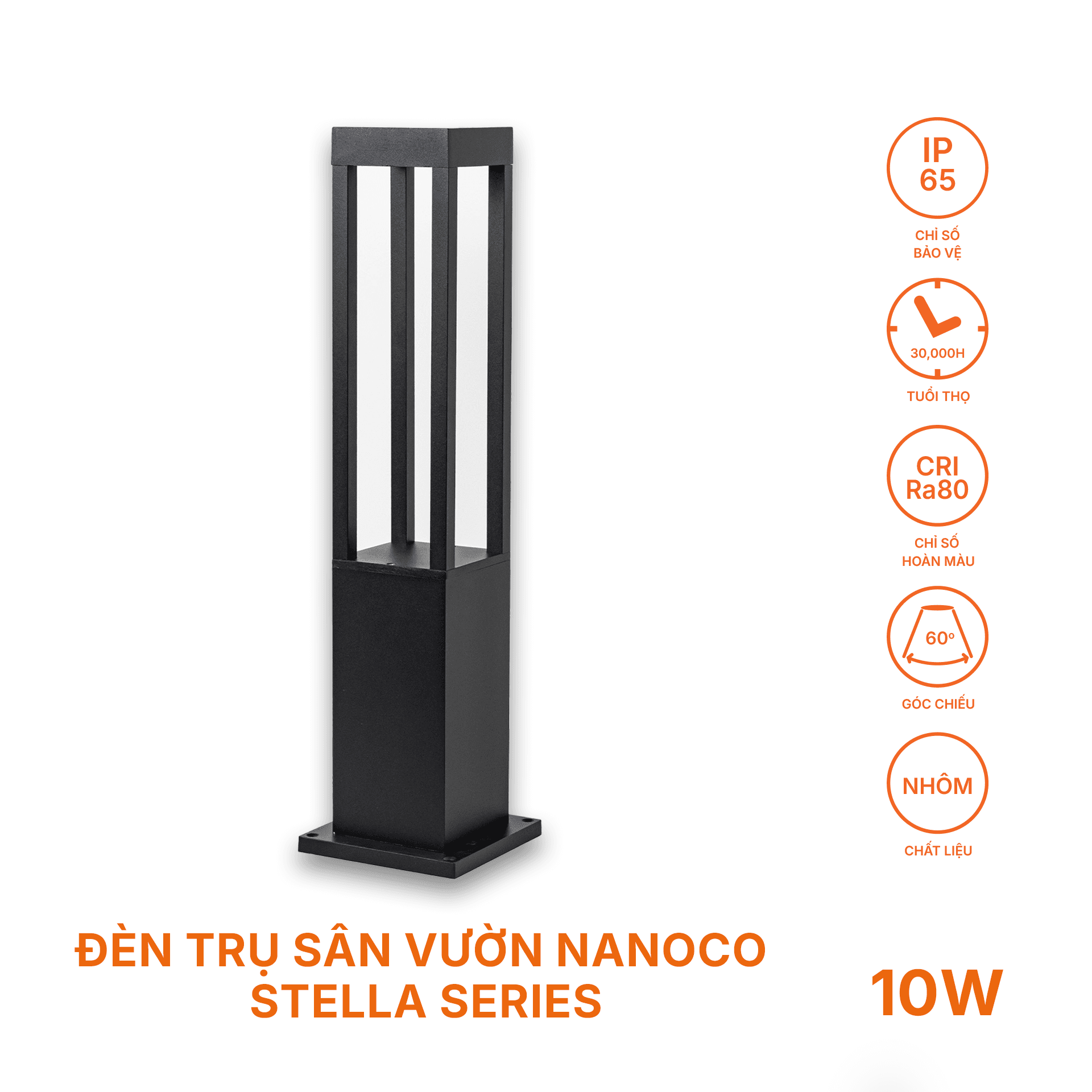 Đèn trụ sân vườn Nanoco - Stella Series