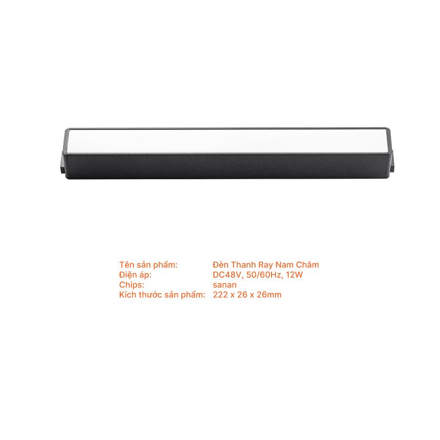 Đèn LED thanh ray nam châm 48V Nanoco