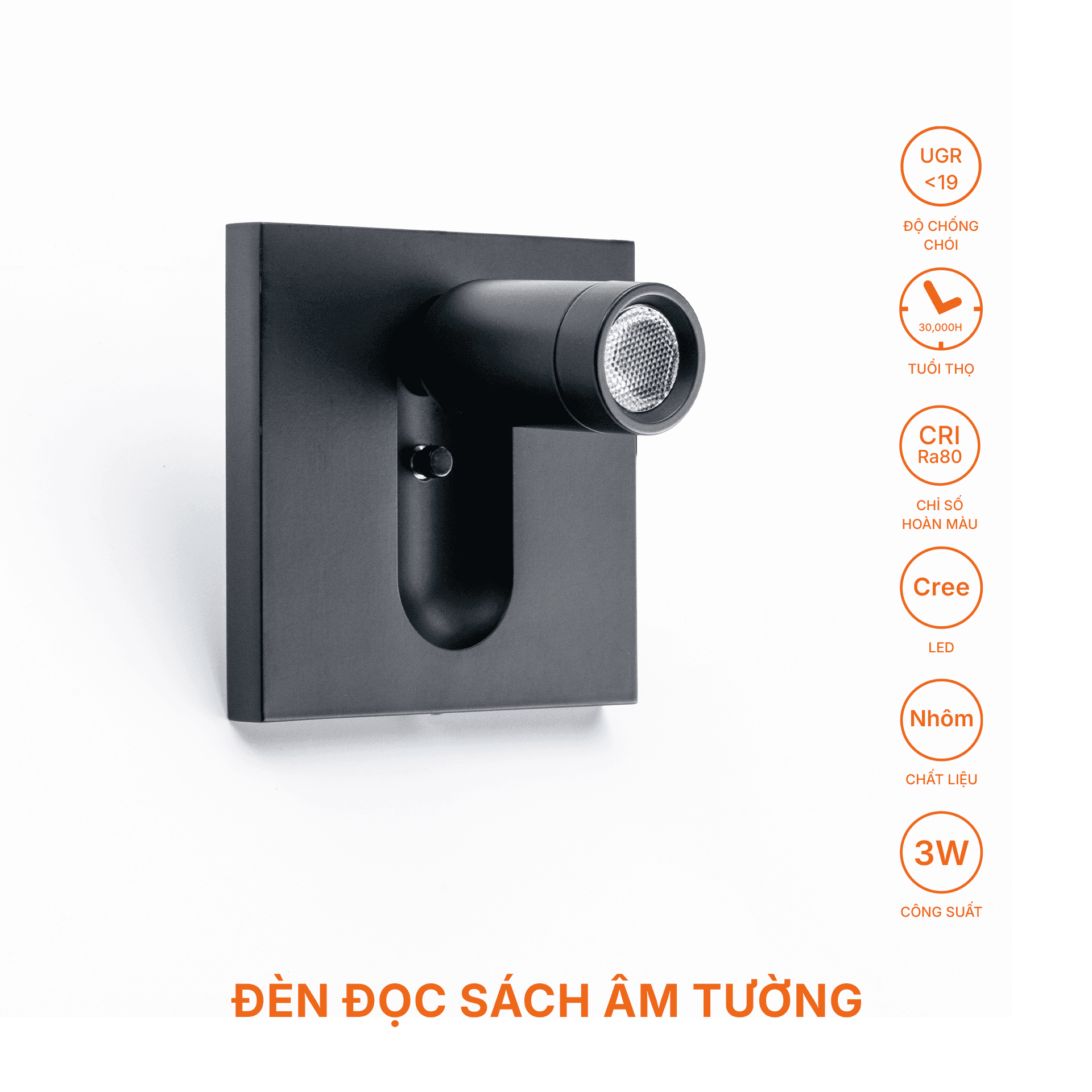 Đèn đọc sách âm tường Nanoco