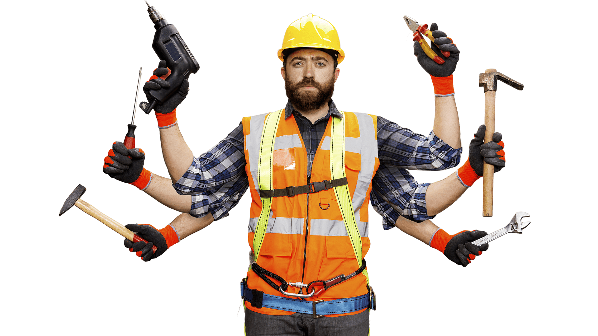 Industrial worker in safety gear