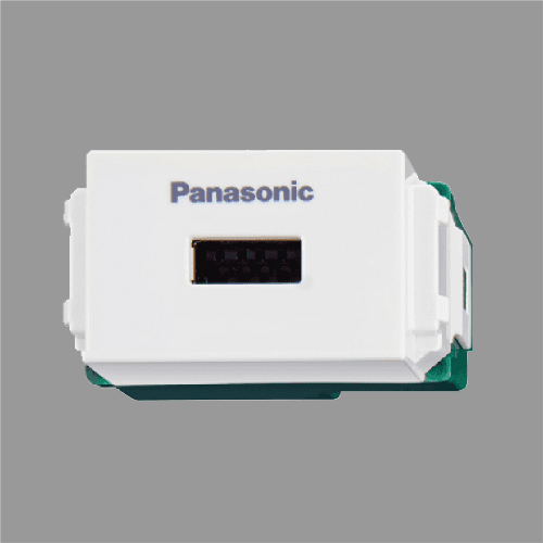 Ổ cắm USB 1 cổng - Trắng tuyết